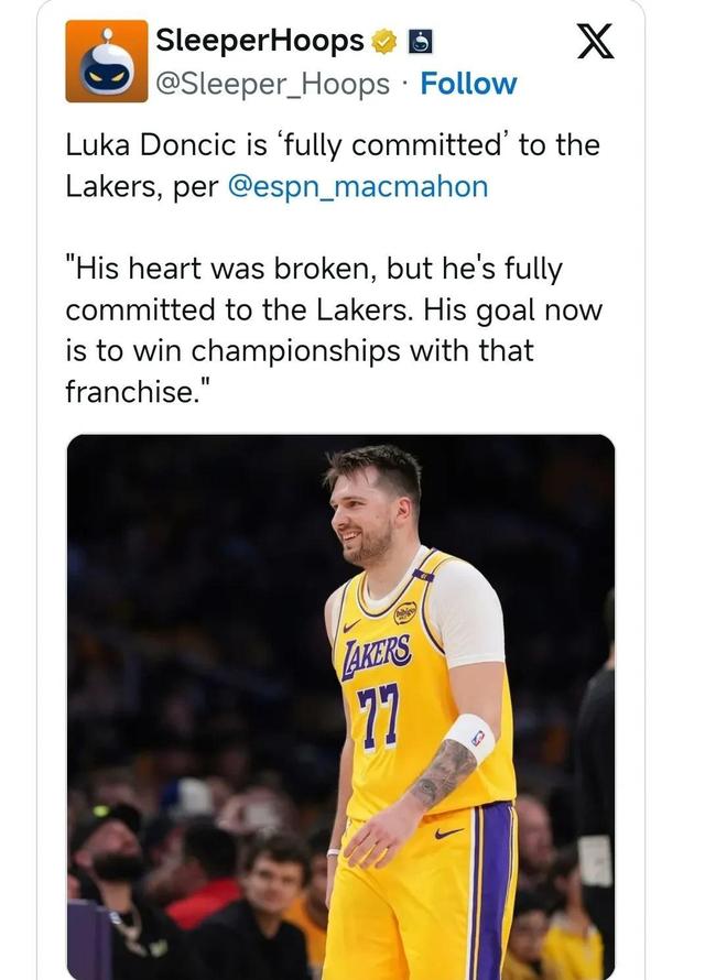 关于东契奇期待未来携手“紫金军团”夺冠，NBA湖人队即将进入新时代的信息